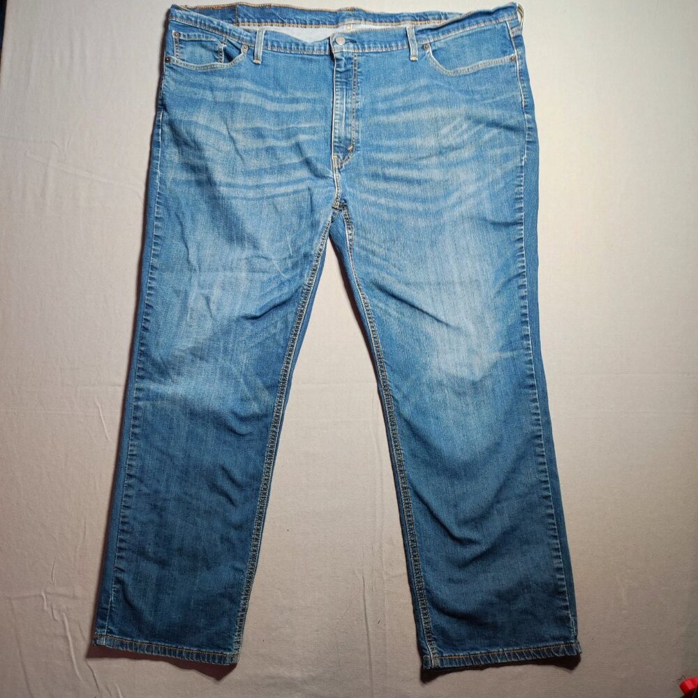 Levi's 541 jeans athletic taper men's W50L32 denim blue medium washed stretch